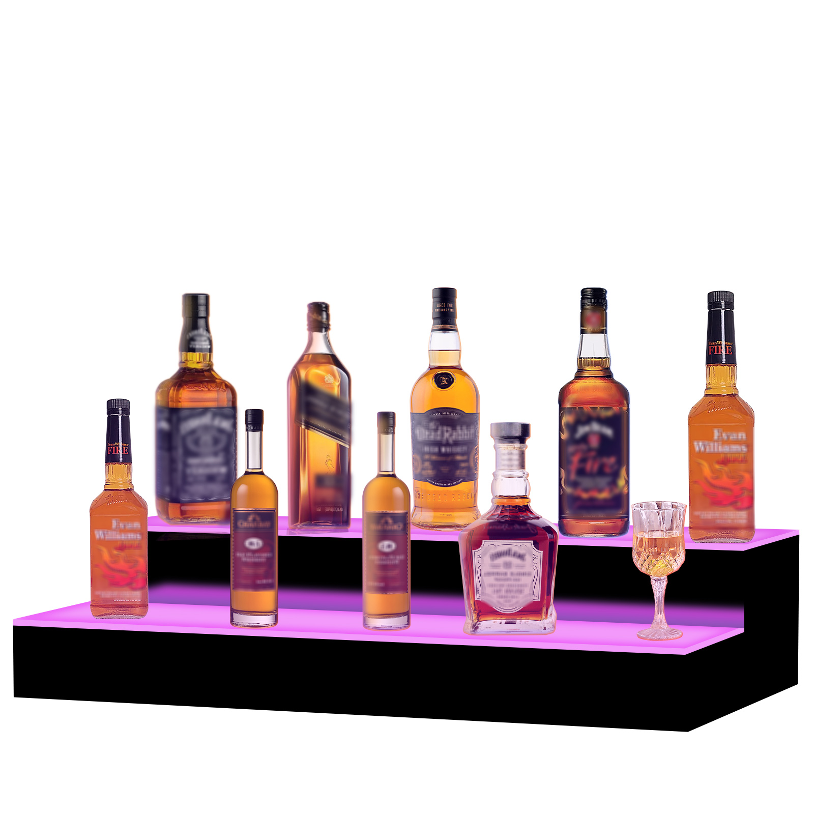 LED Lighted Liquor Bottle Display Shelf